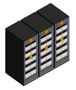 Daisy chained sensors monitoring battery racks