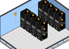 DAISY-THUM sensors mounted inside a data center rack