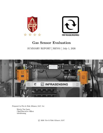 Fire & Risk Alliance Gas Sensor Evaluation, Summary Report 1184-001, July 2026