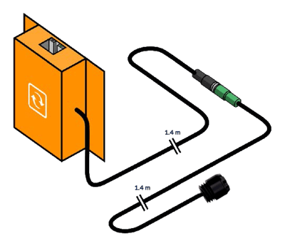 Free hanging cylindrical daisy chained sensor in a data center aisle