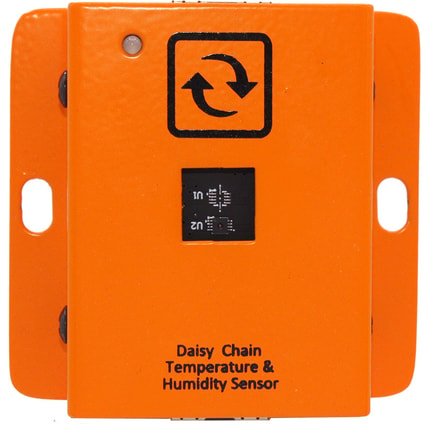 DAISY-THUM daisy chained temperature and humidity sensor with RJ45 chain cabling