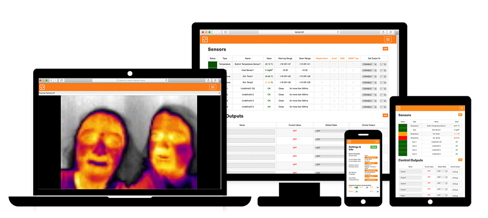 Responsive InfraSensing web interface